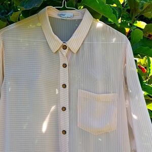 Covet semi-sheer blouse